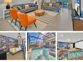 Contemporary Villa close to Clubhouse Star Wars Cars and Disney Princess Rooms Huge Pool Game Room with Theatre